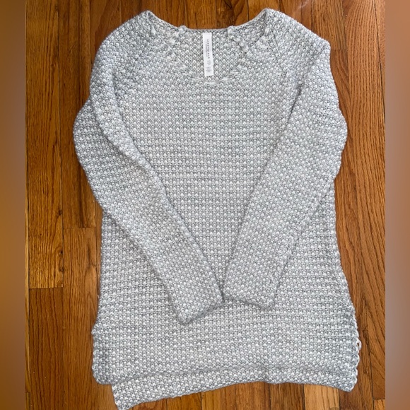 Aéropostale Chunky Light Gray Waffle Sweater - Picture 15 of 15